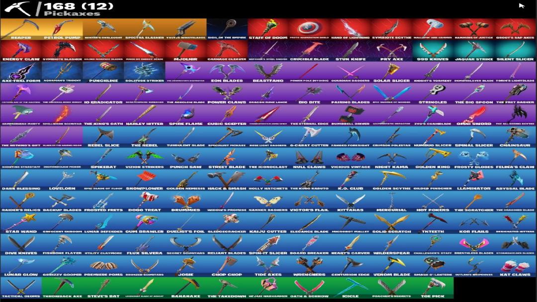 Unique Fortnite Collection with 167 Skins on PC 🎭🖥