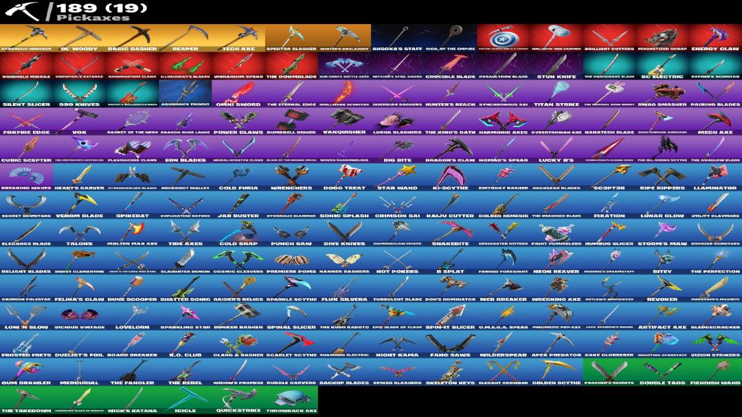 Diverse Fortnite Collection with 167 Unique Skins 🎭🖥