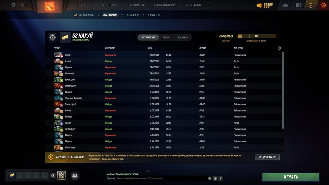 🏅 MMR 500 | 🕒 200h | 🛡 Integrity 8500