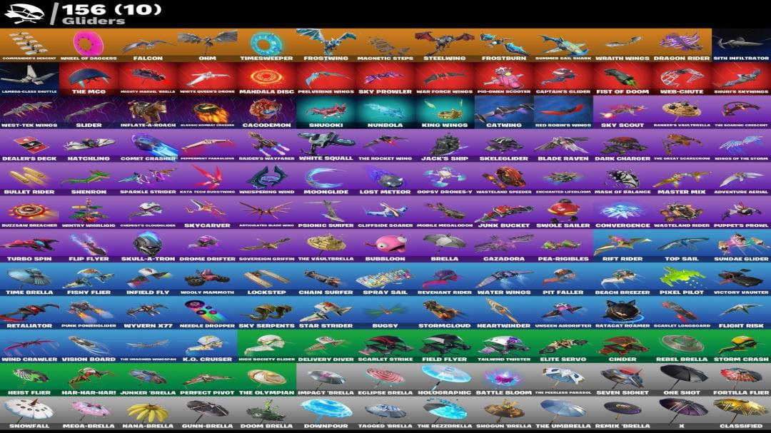 Diverse Fortnite Collection with 167 Unique Skins 🎭🖥
