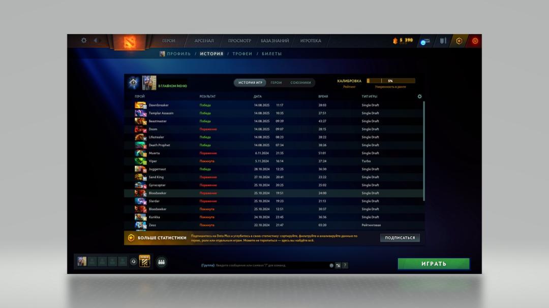High-Ranked Dota 2 Account with 6300 Hours and 4000 MMR