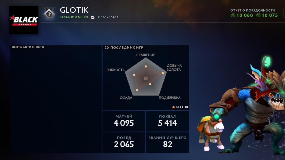 High-Ranked Dota 2 Account with 3600 Hours and 10060 Honesty