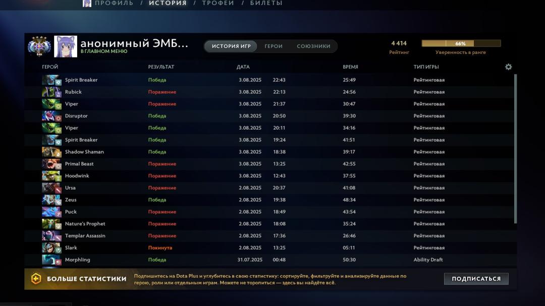 🏅 MMR 4414 | 🕒 2306h | 🛡 Integrity 11150