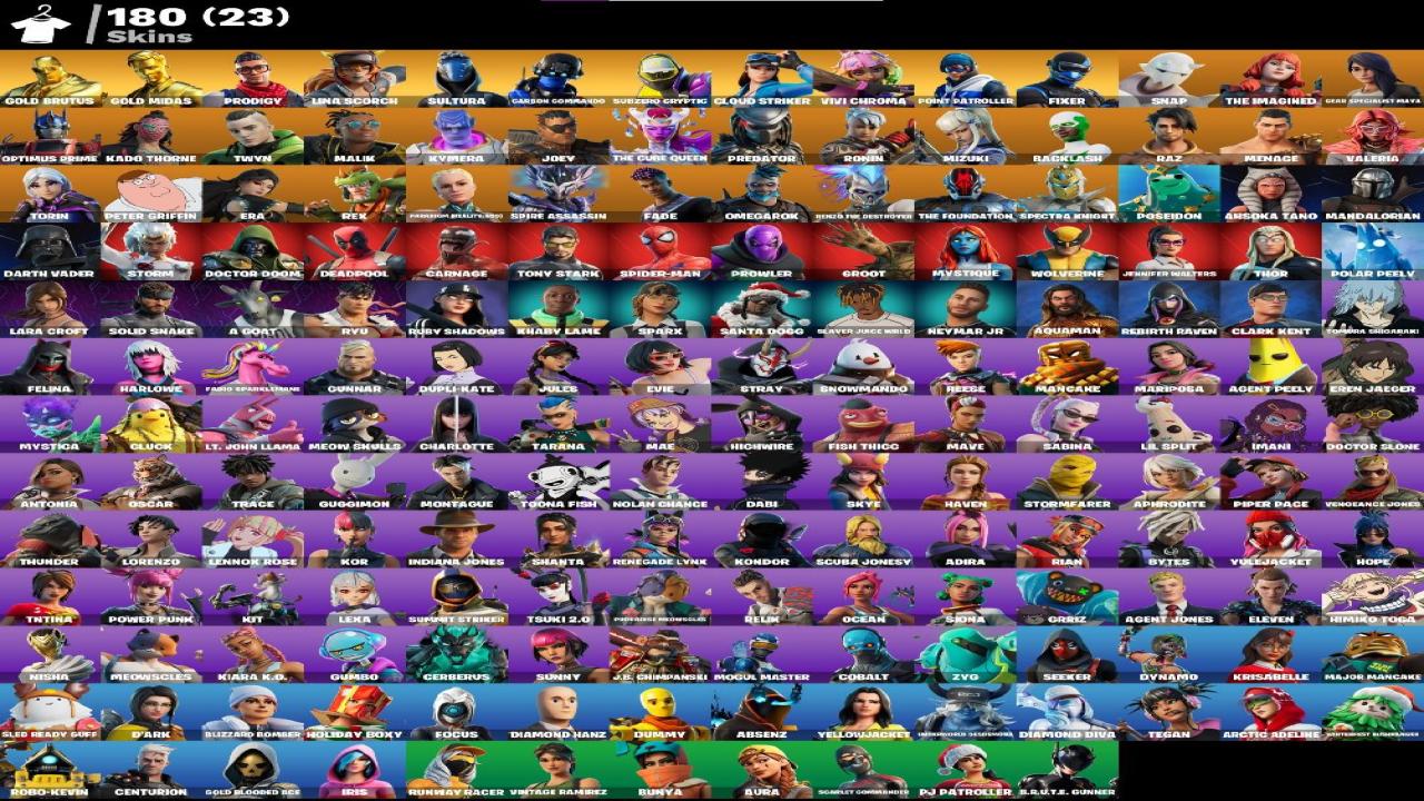Epic Fortnite Collection with 102 Skins Ready for Battle!