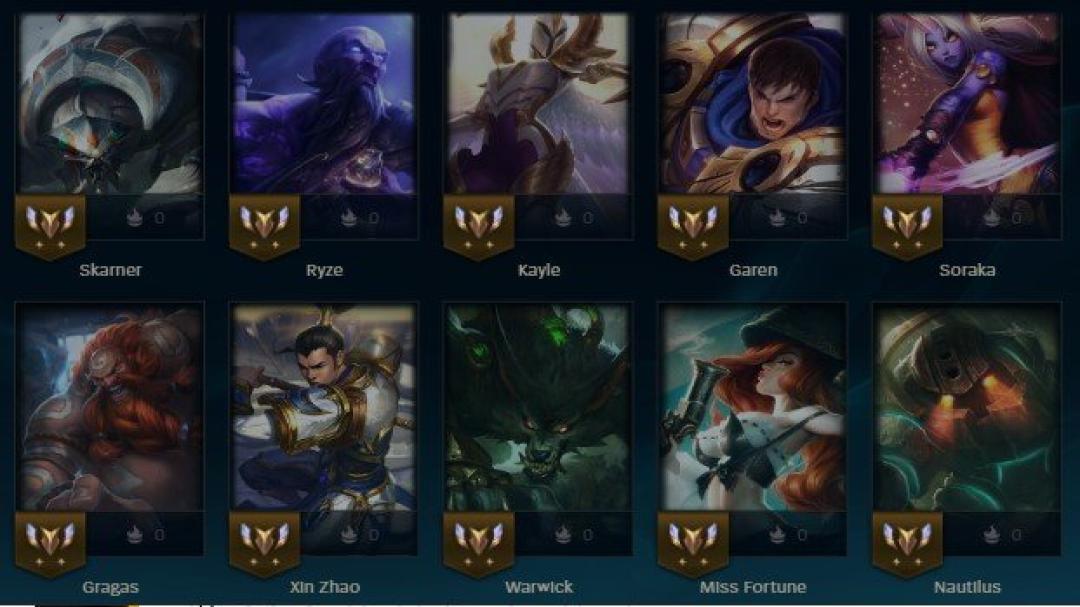 Unranked EU West Account with 37 Champions and 14 Skins