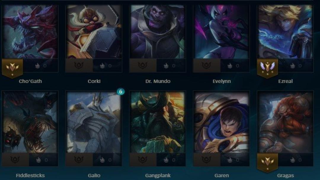 Unranked Level 30 Account with 72 Champions and 35 Skins