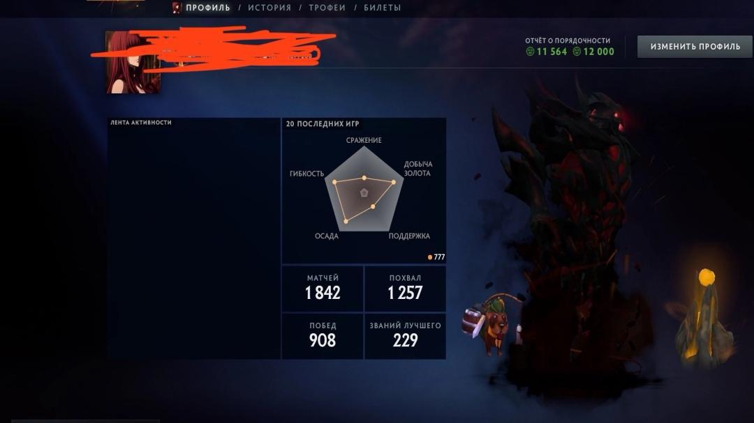 High-Ranked Dota 2 Account with 5889 MMR and 2138 Hours