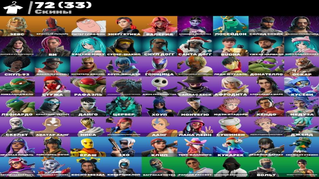 Diverse Collection of 72 Unique Skins for PC Battle Royale