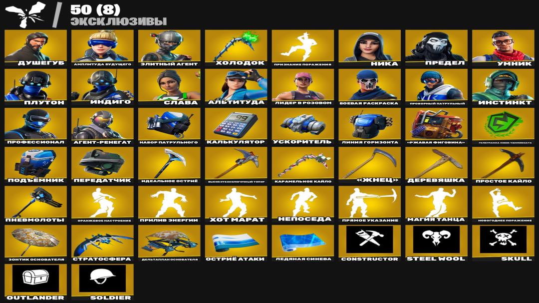 Diverse Fortnite Collection with 205 Unique Skins 🎭🖥