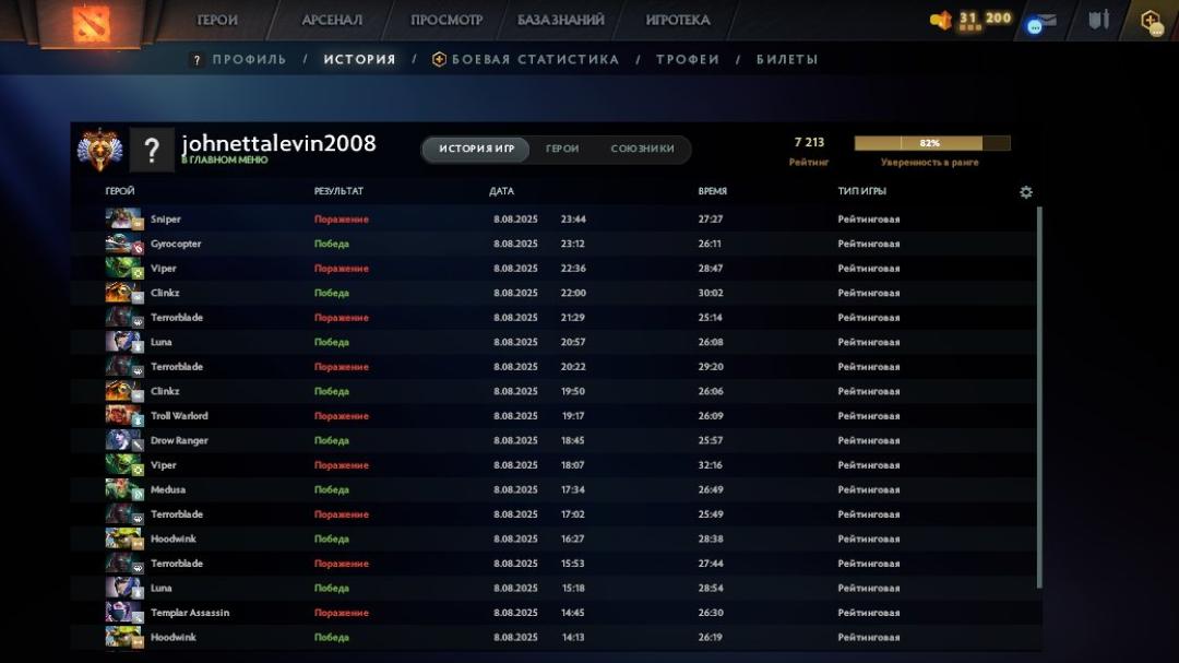 High-Ranked Dota 2 Account with Impressive MMR