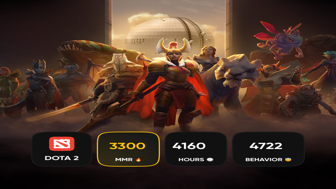Dota 2 Account with 3300 MMR and 4160 Hours Played