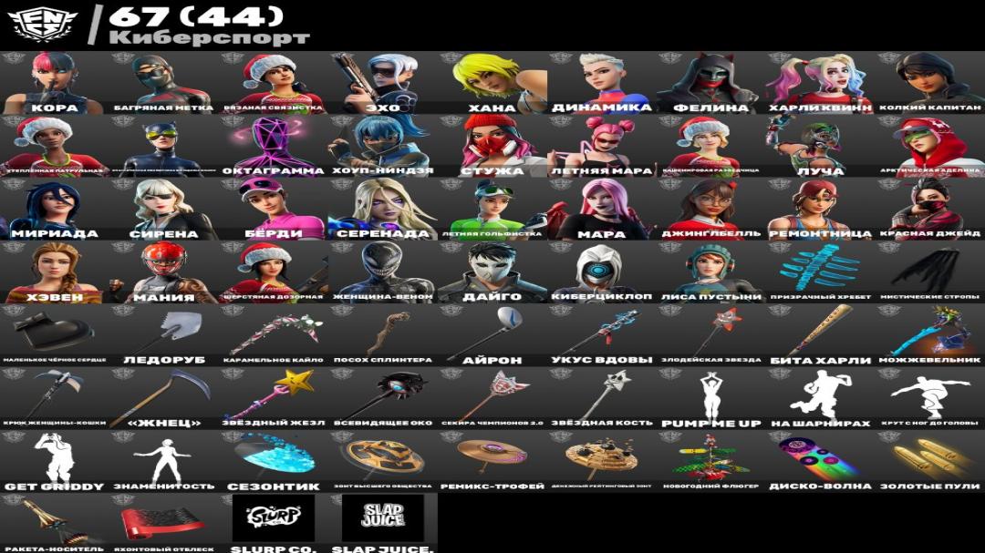 Diverse Fortnite Collection with 134 Unique Skins 🎭🖥