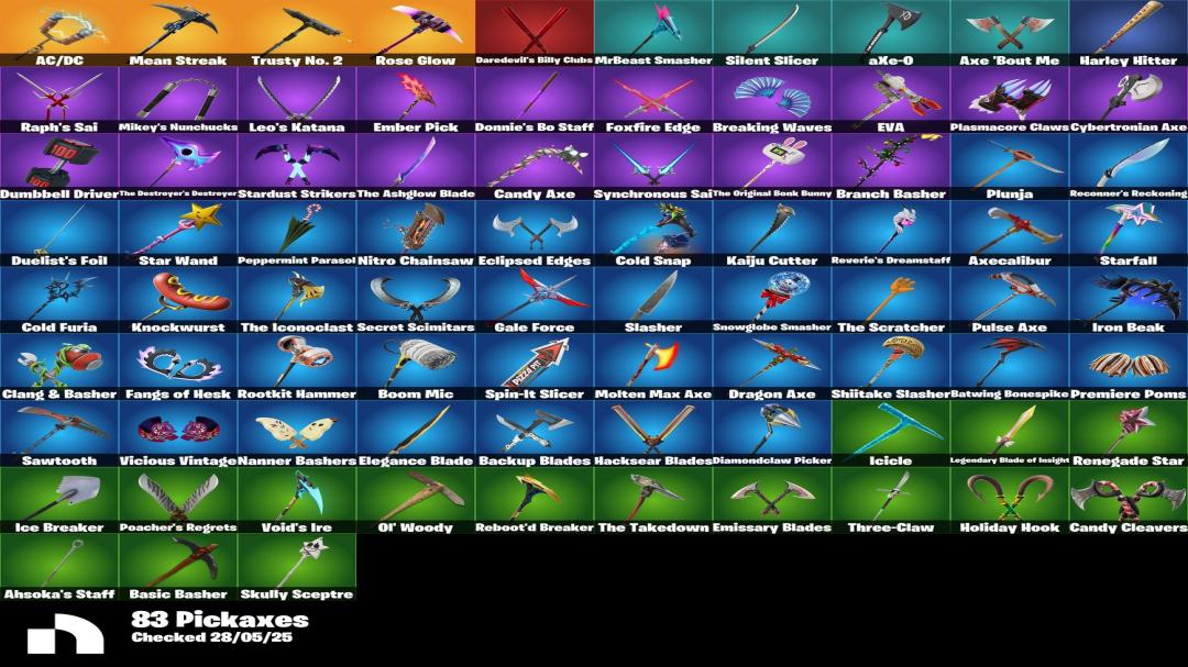 Diverse Collection of 107 Unique Skins for Battle Royale on PC