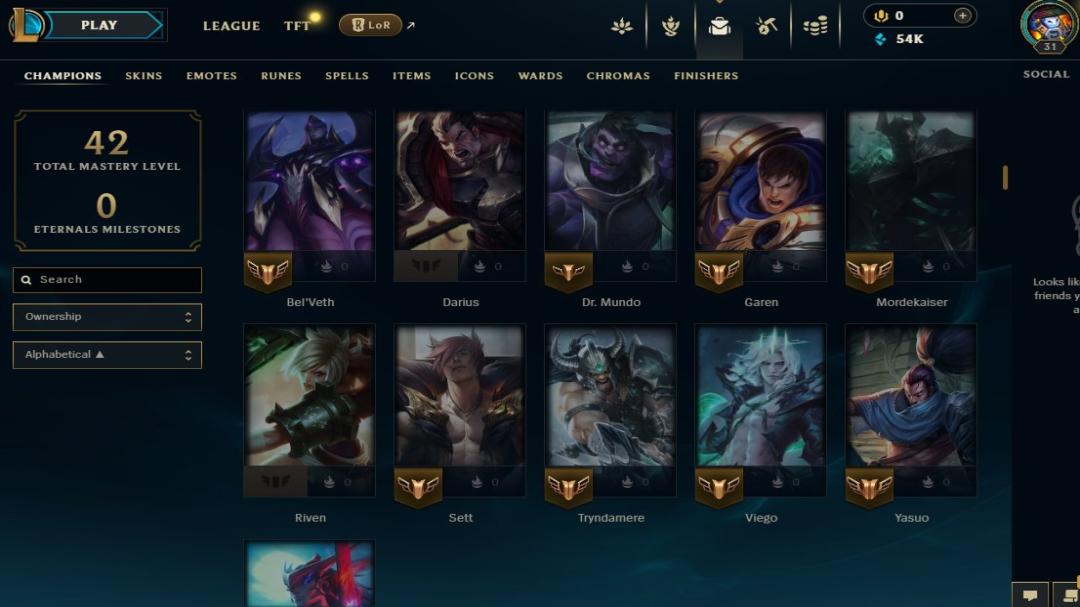 Level 31 Silver EU West Account with 11 Champions and 4 Skins