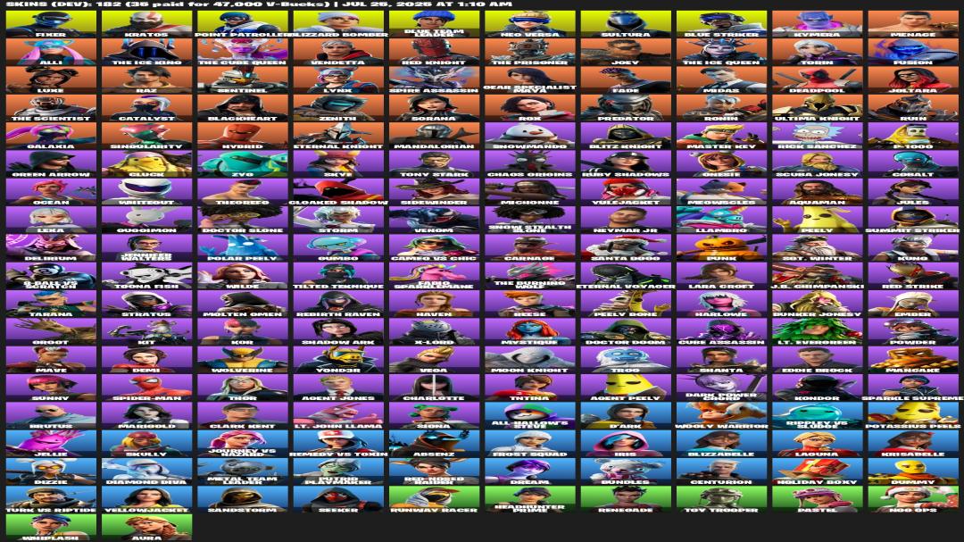 🎮 (PC) Battle Royale Account | 183 Skins | 1 pcs. in Stock | Sale 🛡