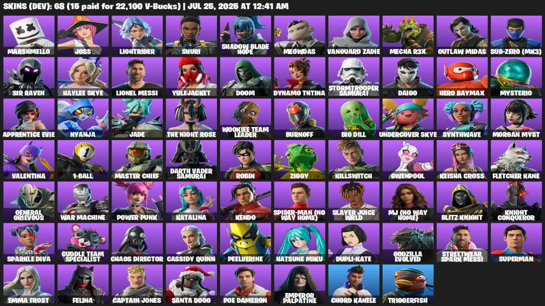Diverse Collection of 68 Unique Skins for PC Battle Royale 🎭🖥