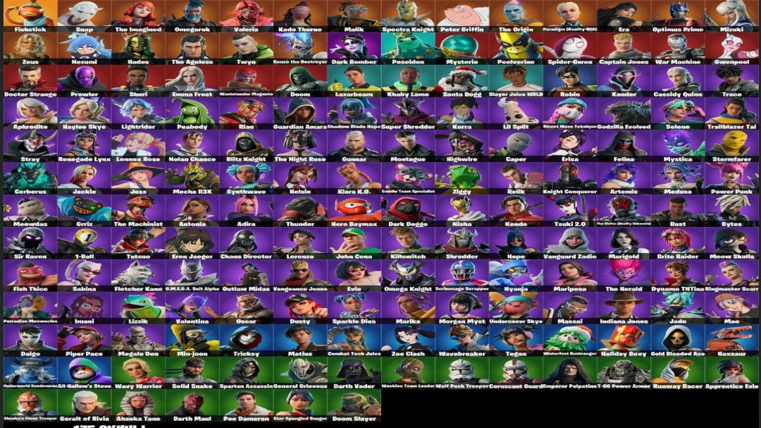 Epic Collection of 175 Skins for PC Battle Royale 🎭🖥