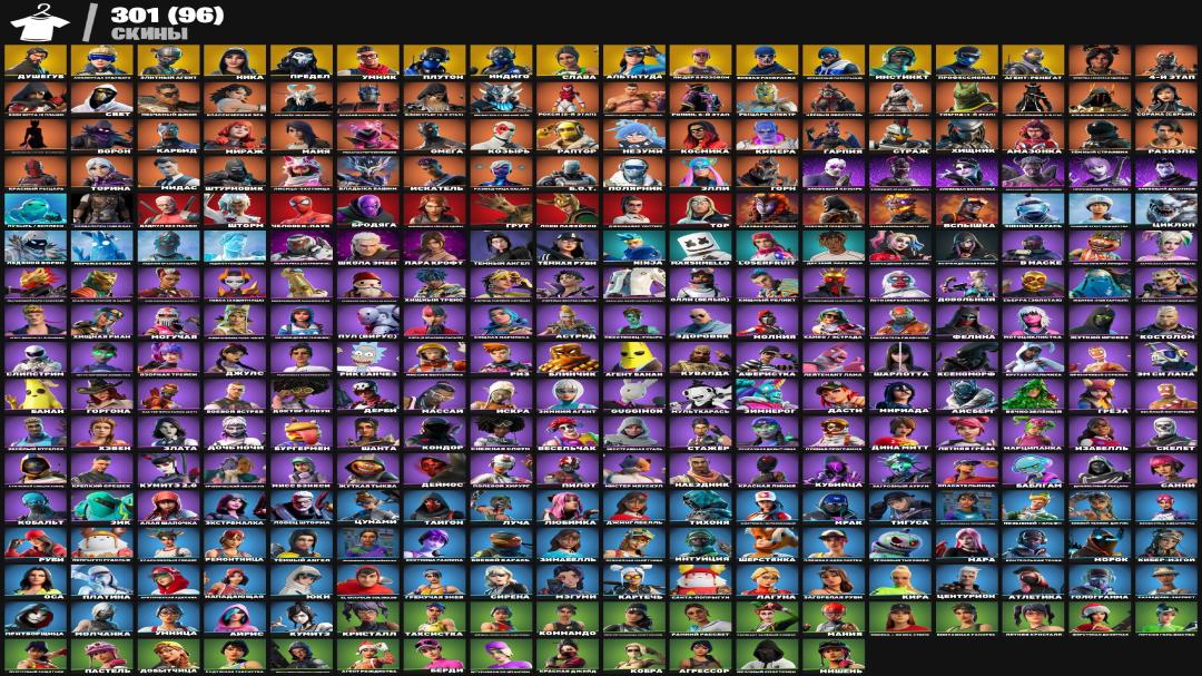 Diverse Fortnite Collection with 205 Unique Skins 🎭🖥