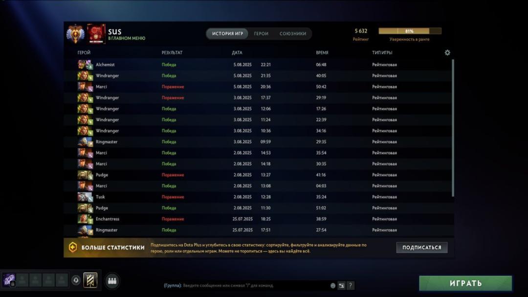 High-Ranked Dota 2 Account with 5632 MMR and 2200 Hours