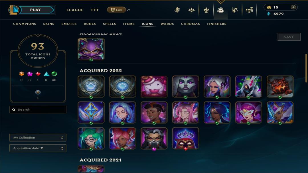 Emerald Account with 103 Champions and 30 Skins on EU West