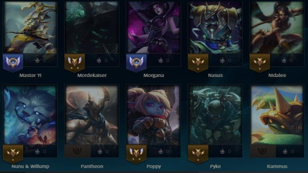 Unranked Account with 62 Champions and 14 Skins on EU West