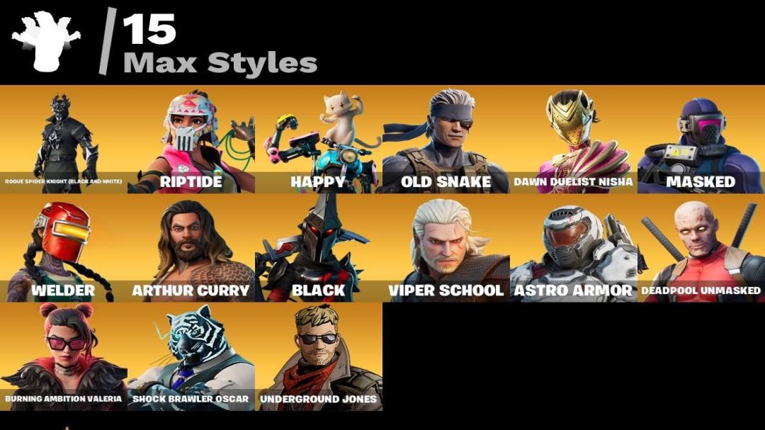 Diverse Collection of 50 Unique Skins for PC Battle Royale