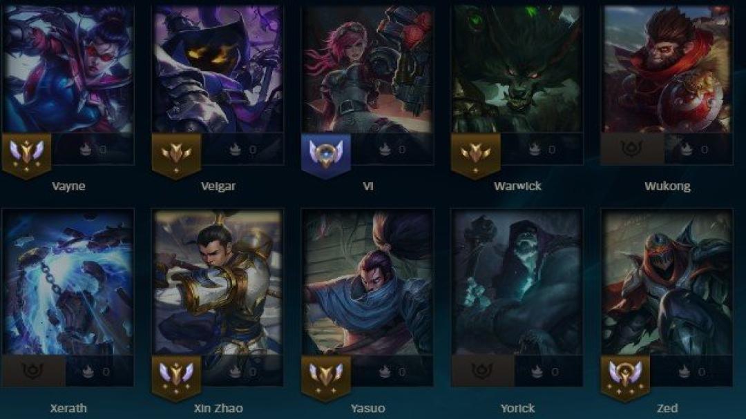 Unranked Account with 91 Champions and 22 Skins on EU Nordic &amp; East