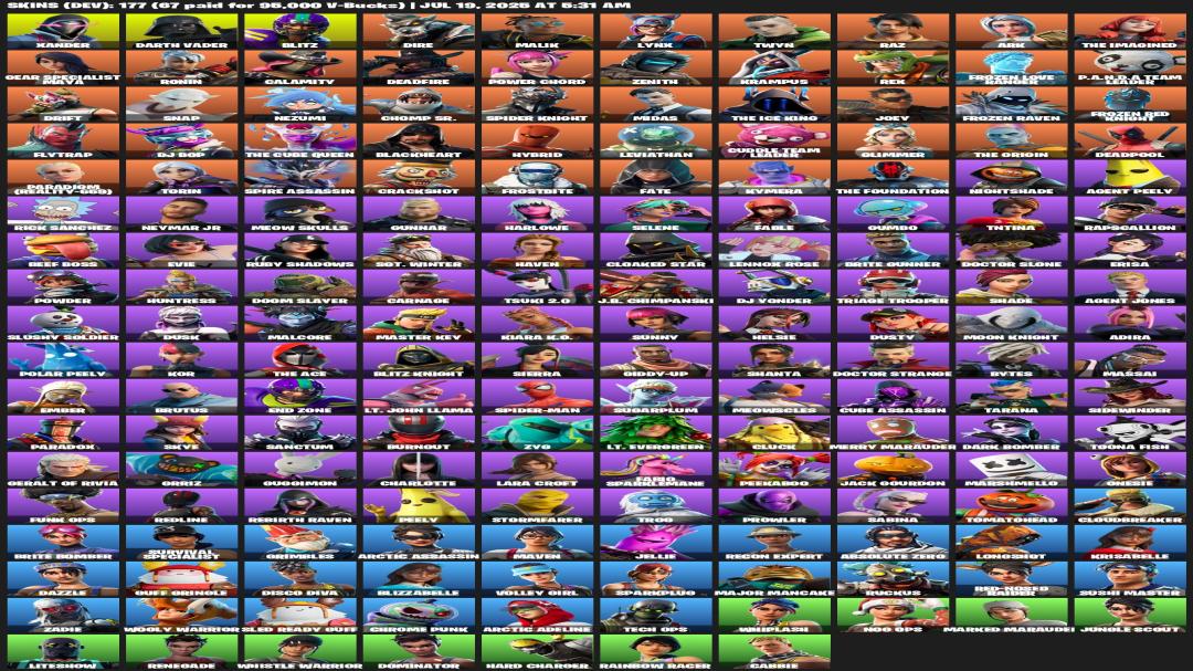 🎮 (PC) Battle Royale Account with 178 Skins | 1 pc. in Stock | 0 Charges, 0 Remaining Price
