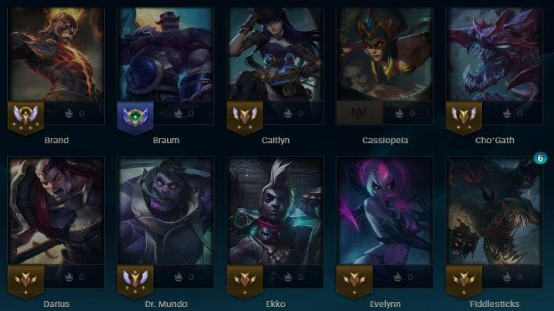 Level 44 Account with 108 Champions and 20 Skins on EU West