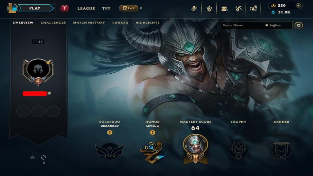 EU West Level 30 Account with 3 Champions and 5 Skins