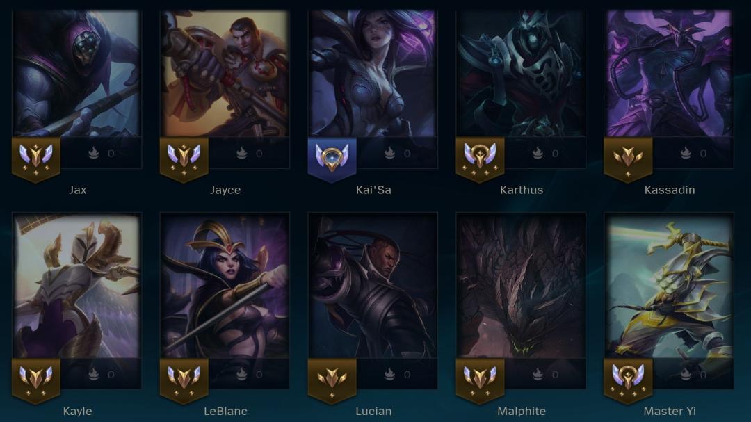 Level 72 Account with 58 Champions and 23 Skins on EU Nordic &amp; East