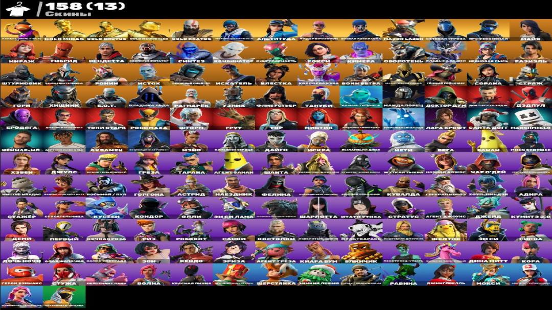 Diverse Collection of 158 Unique Skins for PC Battle Royale