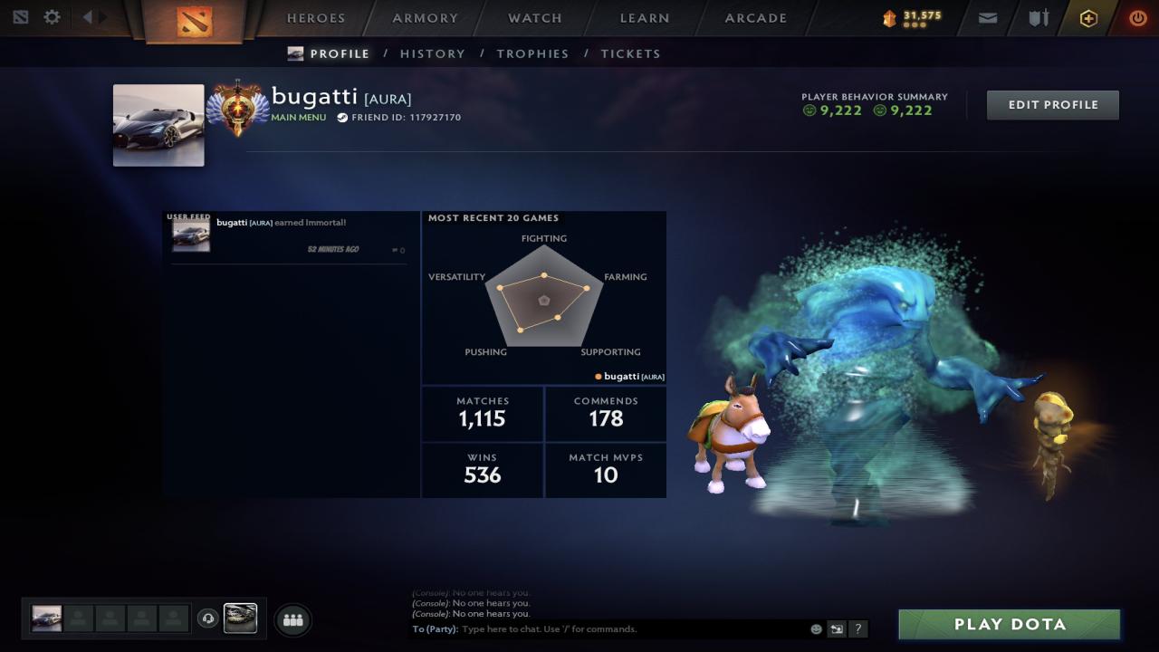 🎮 DOTA 2 Account with 6000 MMR &amp; 1100 Hours 🛡