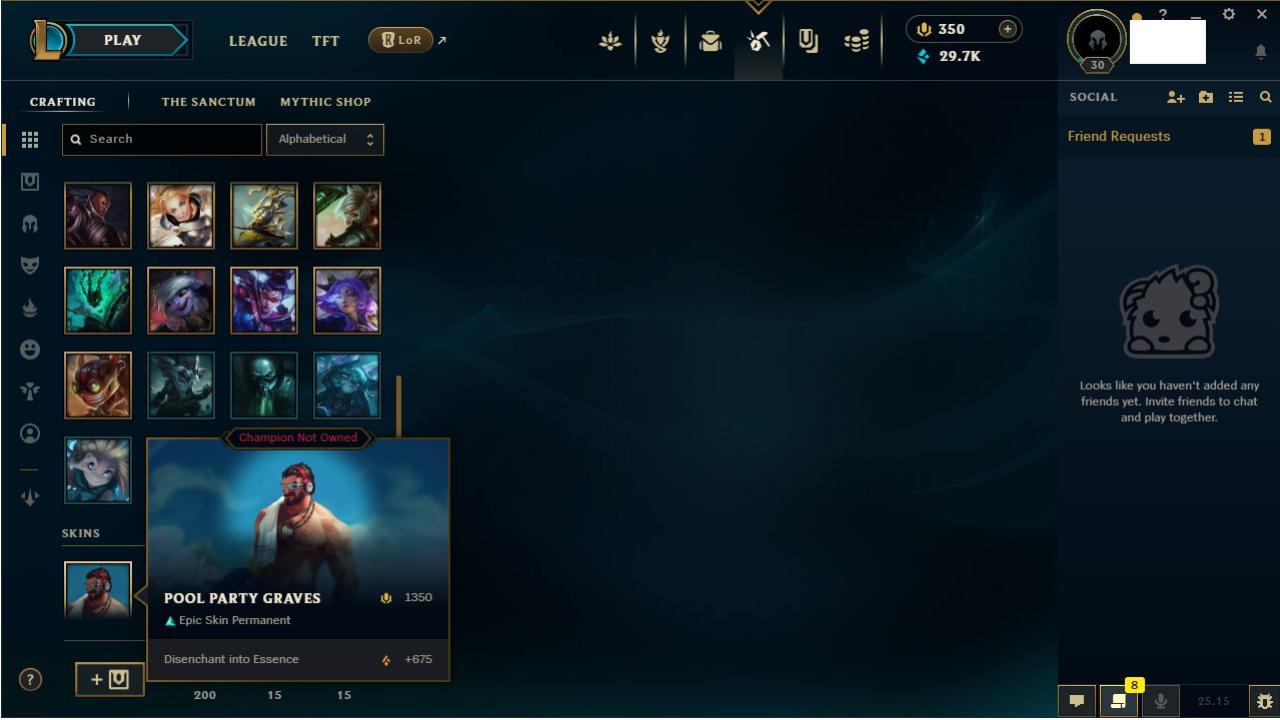 Starter Account on EU West with 1 Champion and Level 30