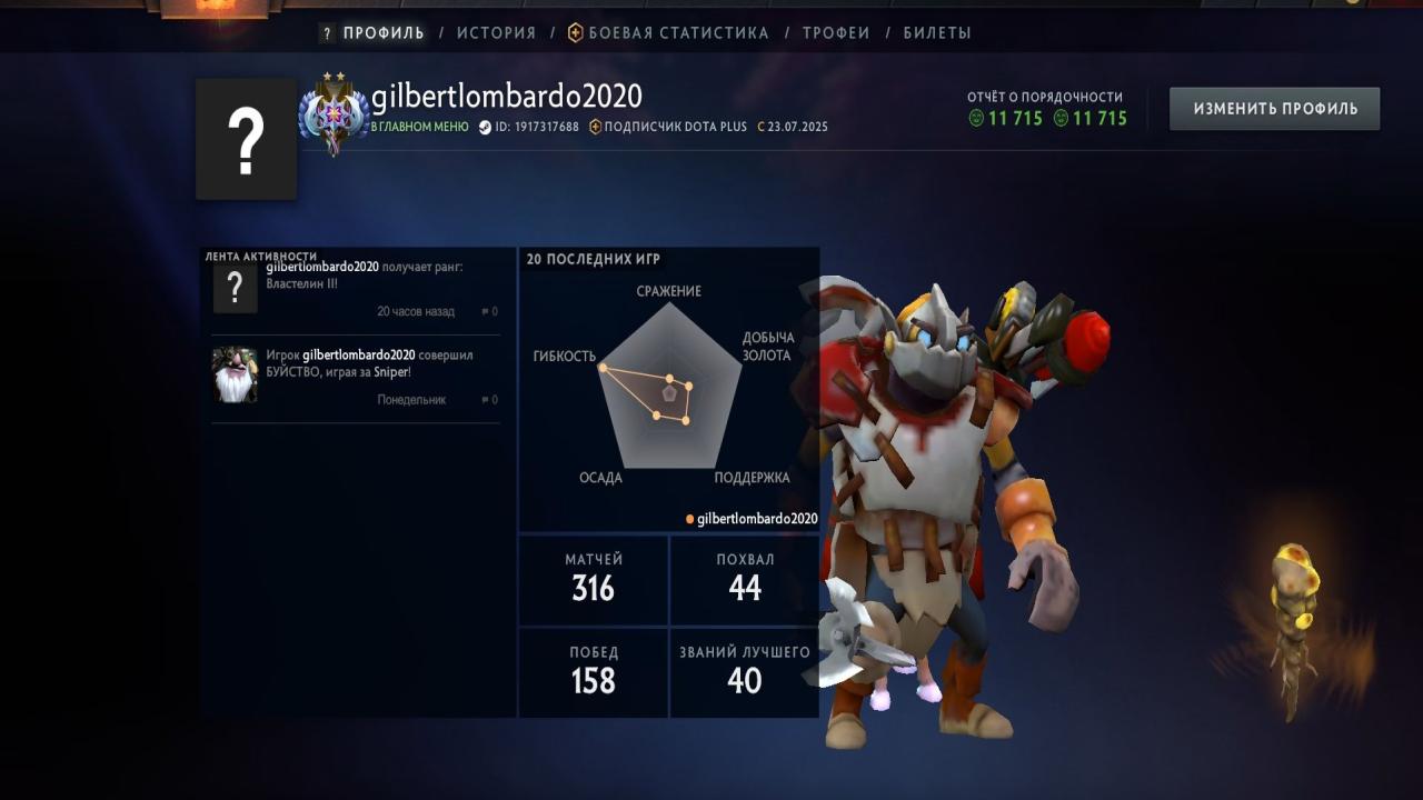 High-Ranked Dota 2 Account with 5901 MMR and 195 Hours Played