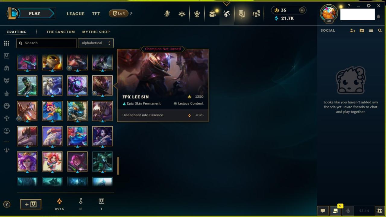 Unranked Level 30 Account with Champion on EU West