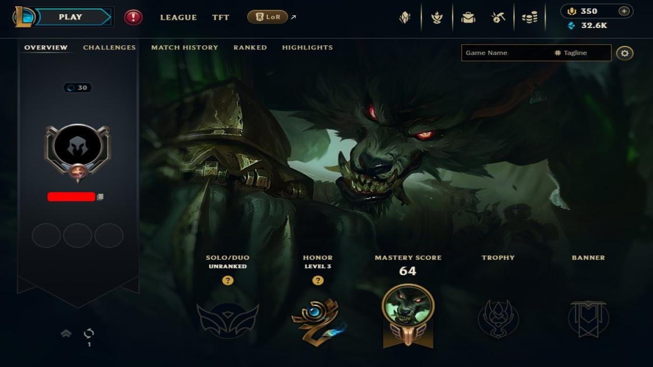 EU West Account - Level 30, 3 Champions, 9 Skins, Unranked