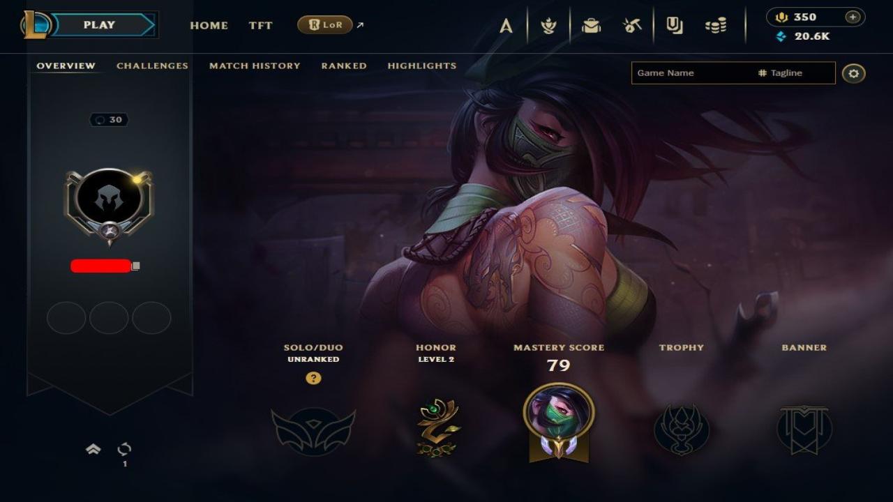 Unique Level 30 NA Account with 8 Skins and Unranked Rank