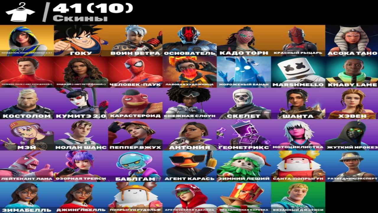 Diverse Battle Royale Collection with 41 Unique Skins 🎭🖥