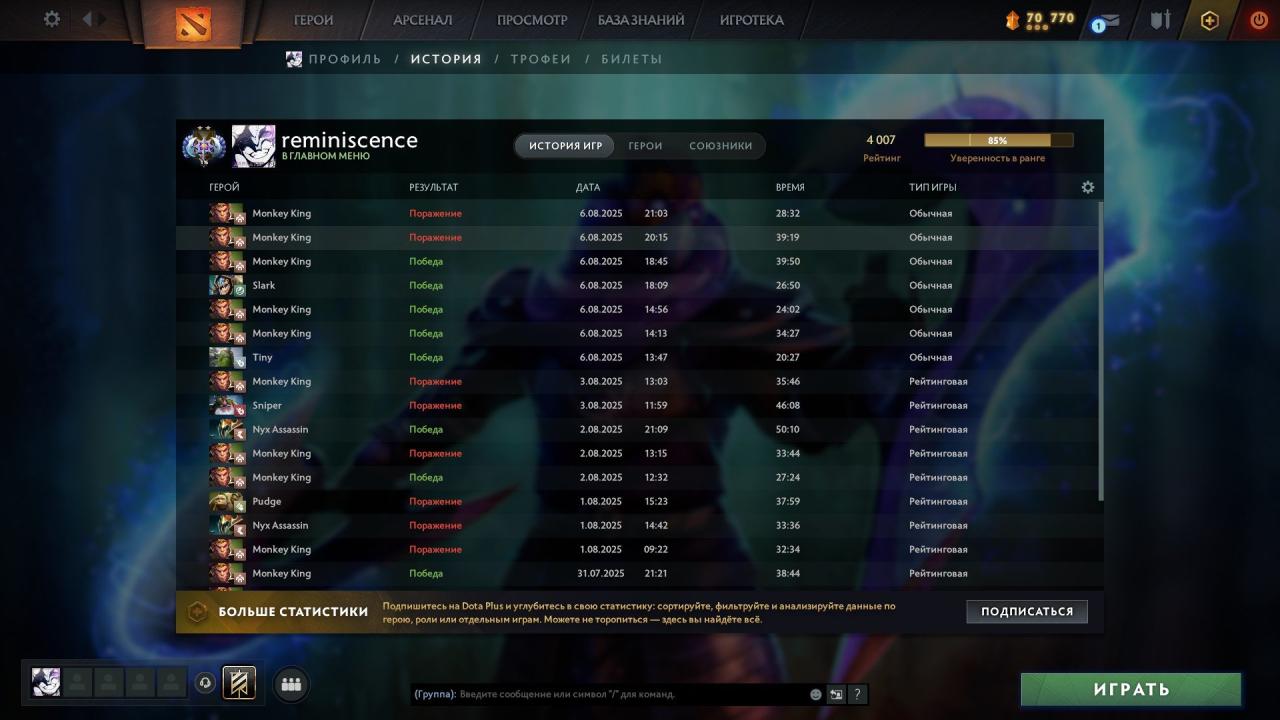 High-Ranked Dota 2 Account with 4000 MMR
