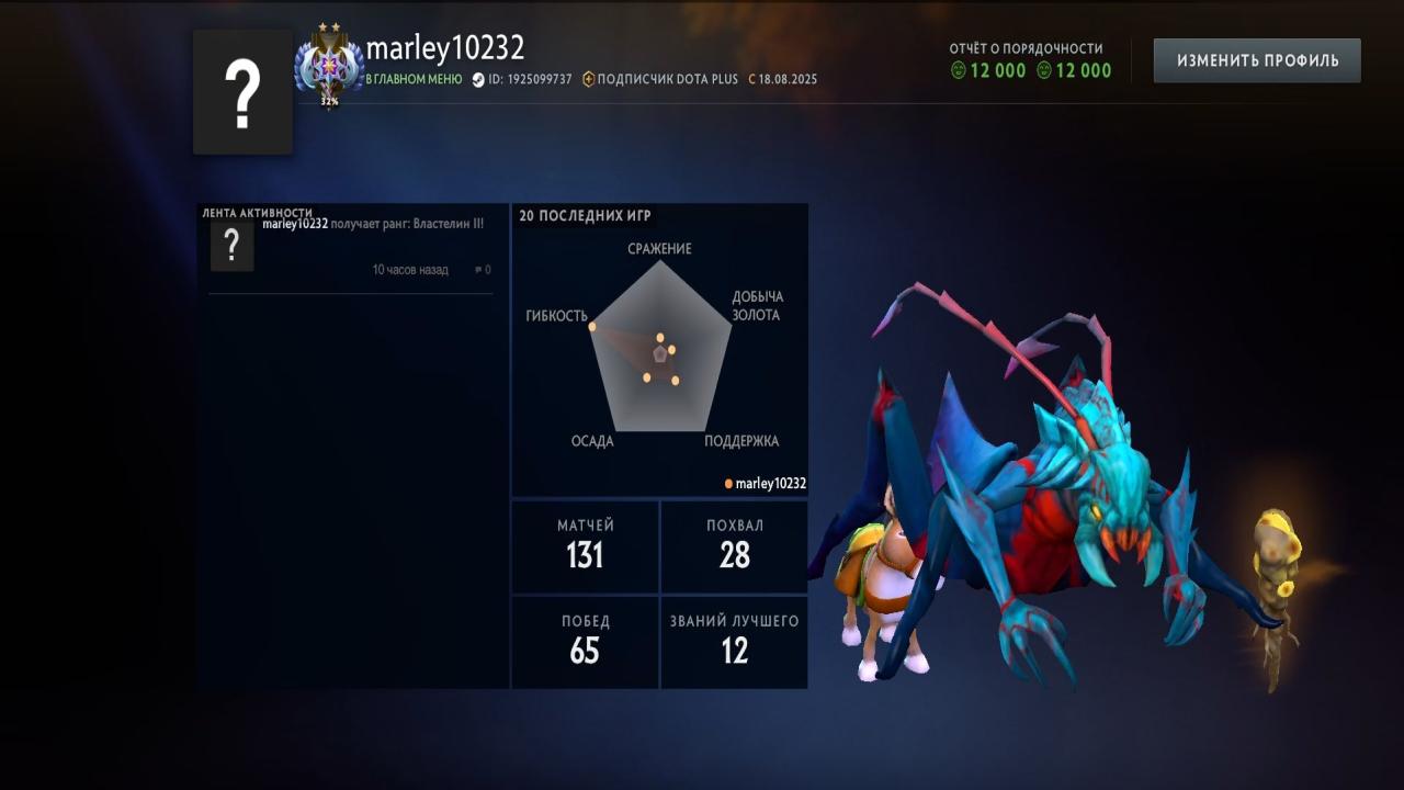 🏅 MMR 4054 | 🕒 185h | 🛡 Integrity 12000