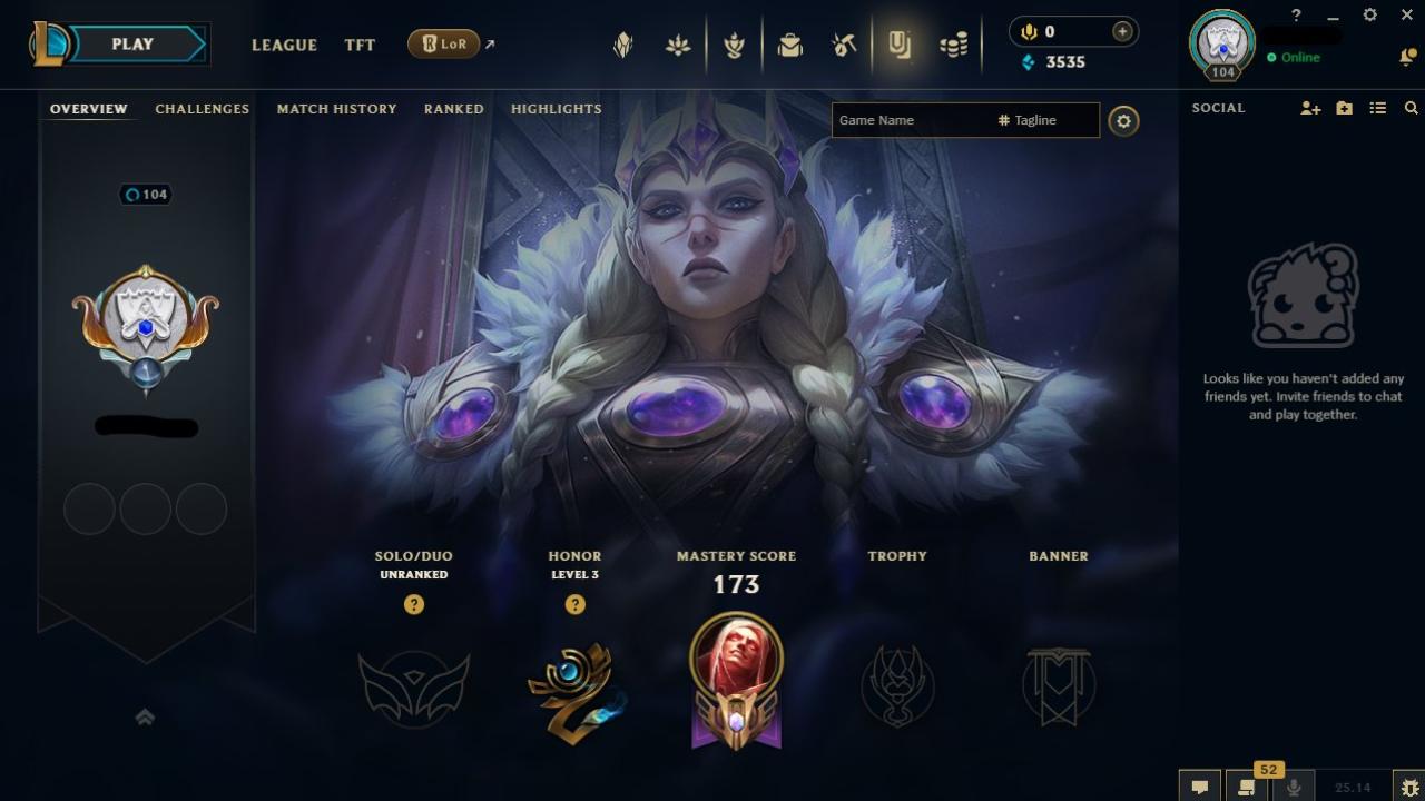 🎮 EU West | Level 104 | 46 Champions | 9 Skins | Unranked