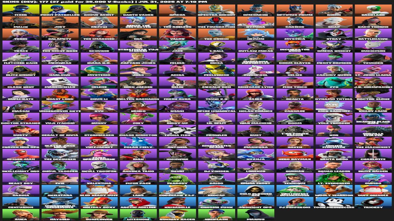 Epic Fortnite Experience with 177 Unique Skins 🎭🖥