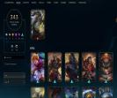 Diverse Collection with 170 Champions and 348 Skins