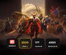 Rated Dota 2 Account with 2500 MMR and High Behavior Score