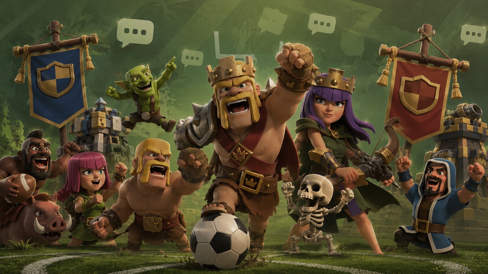 Clash of Clans returns Global Chat with football Clan Wars