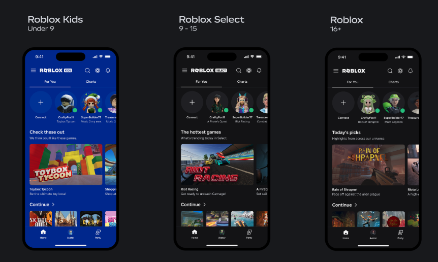 Roblox launches age-based Kids and Select accounts - news.goranked