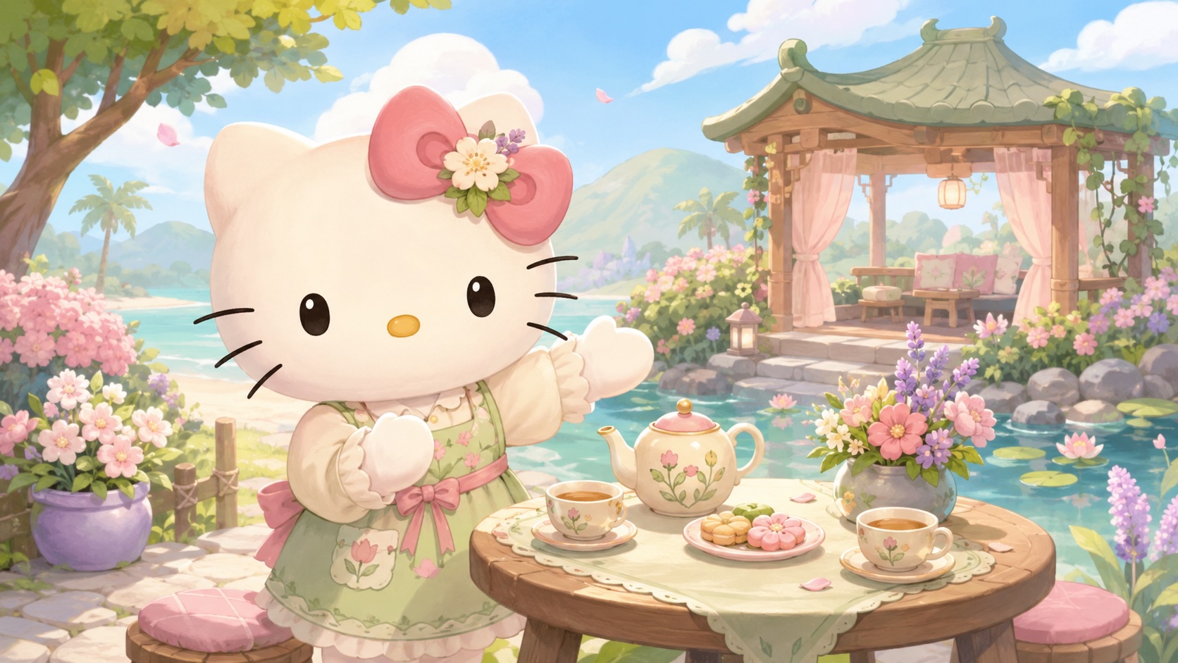Hello Kitty Island Adventure adds Tea Garden DLC Aug. 6