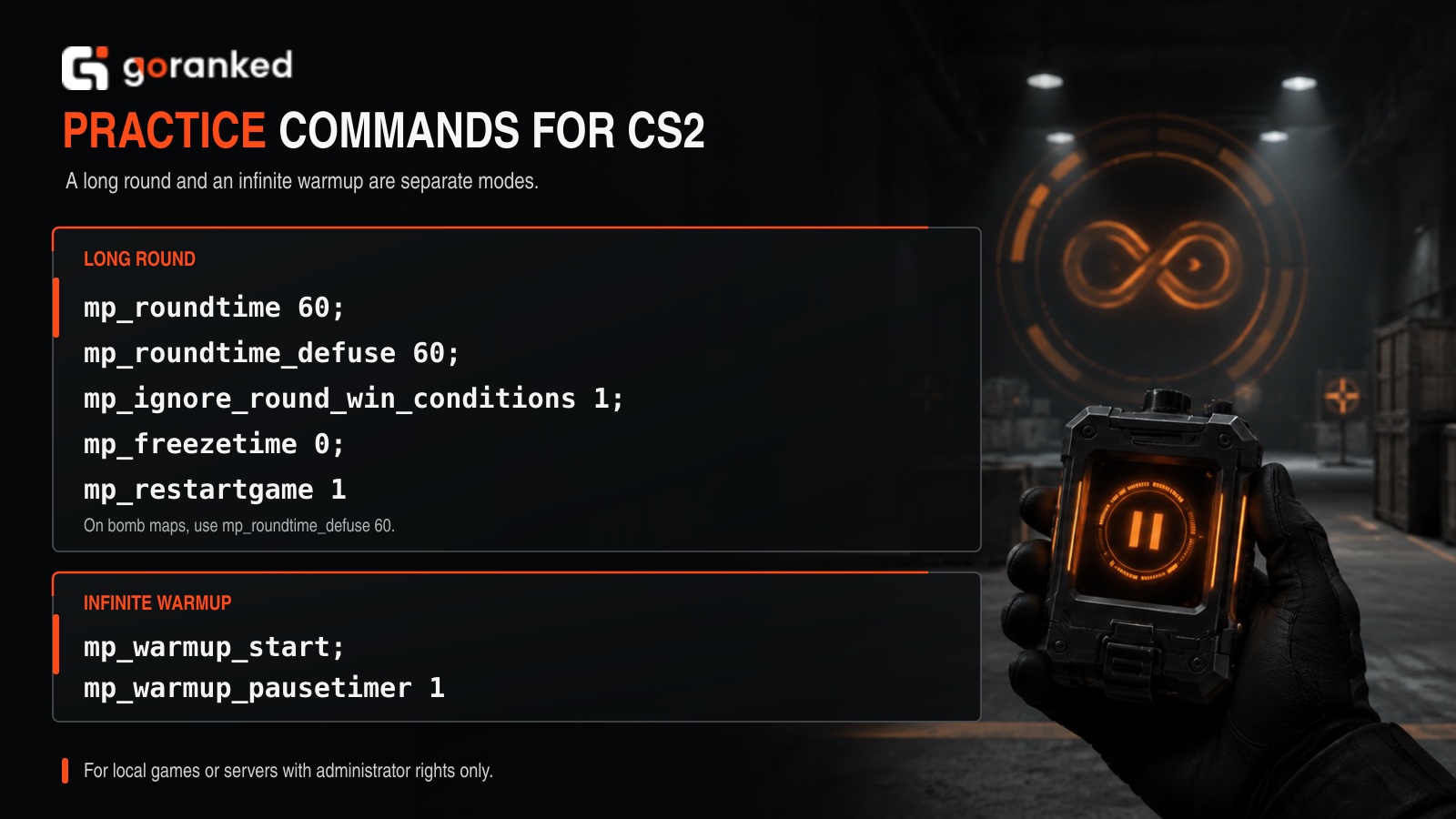 CS2 infinite round time command - news.goranked