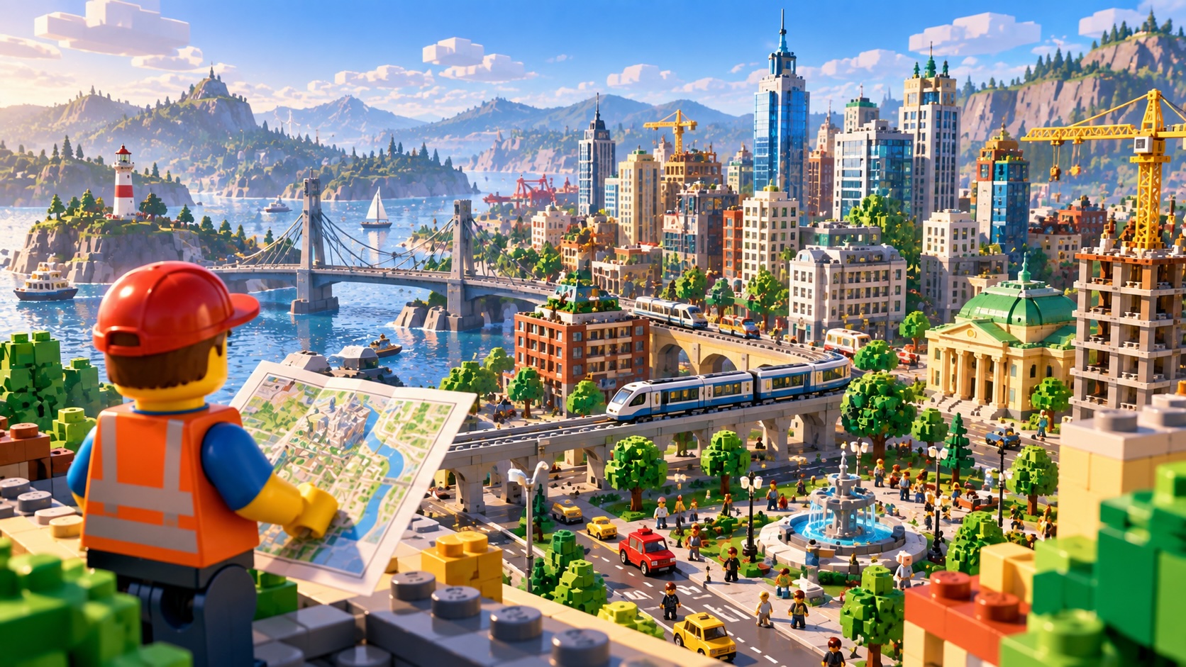 Lego Skylines: a friendlier city builder with deep systems